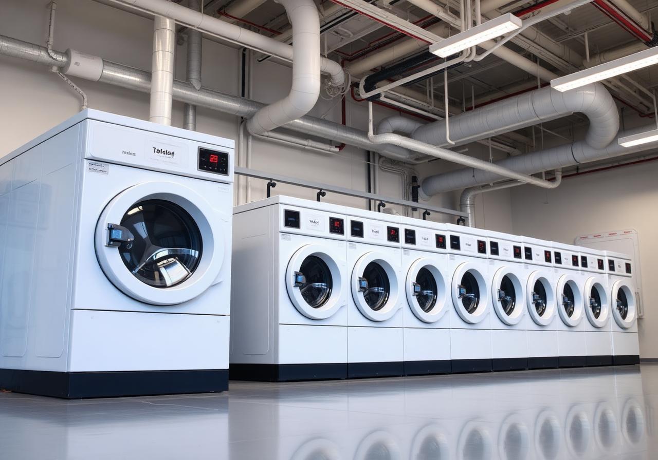 Commercial laundry machines